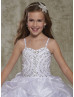 Sweetheart Neck Beaded Organza Flower Girl Dress With Cape Sweetheart Neck Beaded Organza Flower Girl Dress With Cape